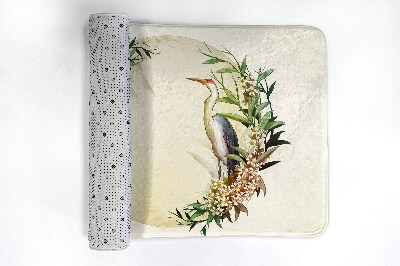Dywanik łazienkowy antypoślizgowy Kompozycja Kwiaty Ptaki