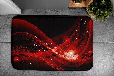 Antypoślizgowy dywanik łazienkowy Czerwona abstrakcja