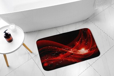 Antypoślizgowy dywanik łazienkowy Czerwona abstrakcja