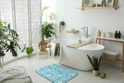 Antypoślizgowy dywanik łazienkowy Kwiatowy wzór