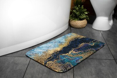 Antypoślizgowy dywanik łazienkowy Niebieski Marmur