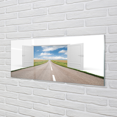 Obraz akrylowy Pole droga drzwi 3d