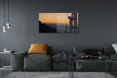 Obraz akrylowy Ukrzyżowany Jezus zachód słońca
