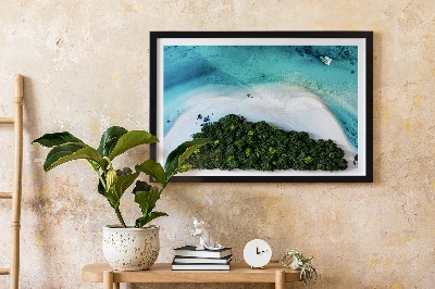 Obraz z mchu Lazurowa plaża