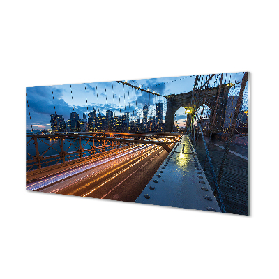 Panel Szklany Wieżowce most rzeka