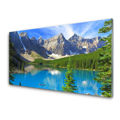Panel Szklany Jezioro Góra Las Krajobraz