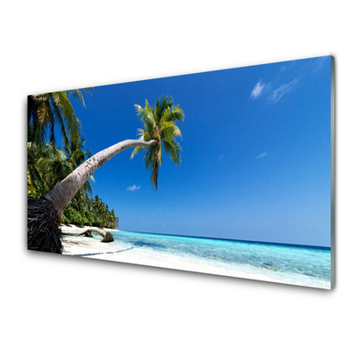 Panel Szklany Plaża Palma Morze Krajobraz