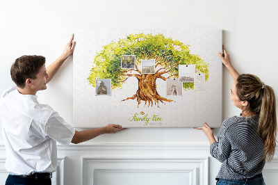 Tablica korkowa dla dzieci Drzewo rodzinne
