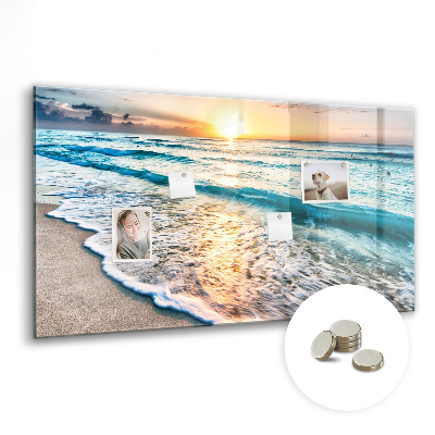 Tablica magnetyczna z magnesami Plaża morze piasek