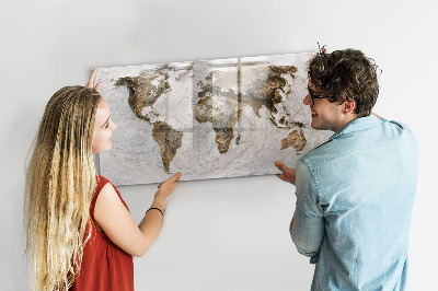 Tablica magnetyczna dla dzieci Stara mapa świata