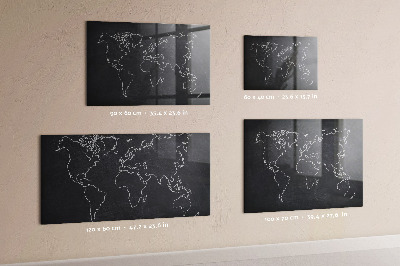 Tablica magnetyczna dla dzieci Obrys mapy świata