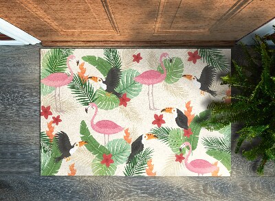 Wycieraczka pod drzwi Ptaki Flamingi