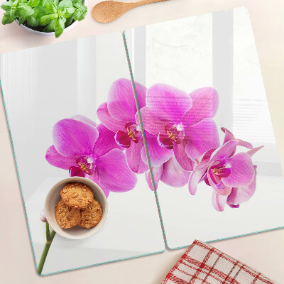 Szklana deska do krojenia Orchidee w odcieniach różu