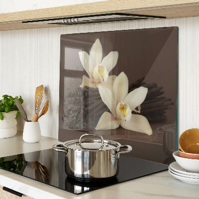 Deska kuchenna szklana Orchidee i laski wanilii