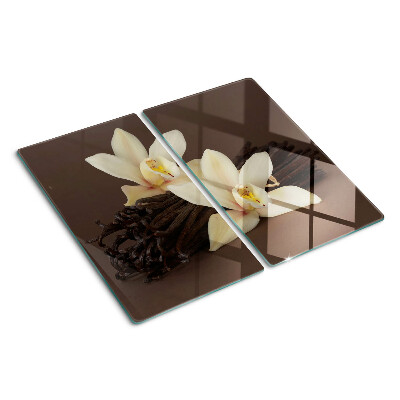 Deska kuchenna szklana Orchidee i laski wanilii