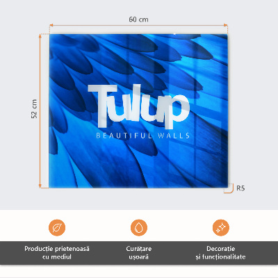 Szklana deska do krojenia Tulipany w kroplach wody