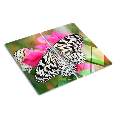 Deska kuchenna szklana Motyl na kwiatach
