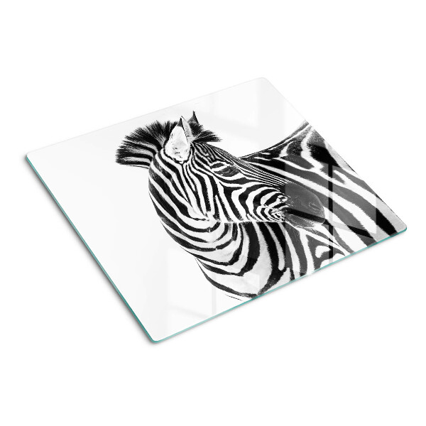 Szklana deska do krojenia Zebra w czarno-białych paskach