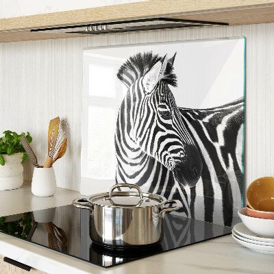 Szklana deska do krojenia Zebra w czarno-białych paskach