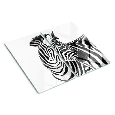Szklana deska do krojenia Zebra w czarno-białych paskach