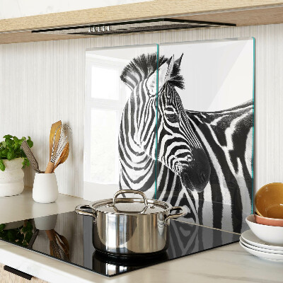 Szklana deska do krojenia Zebra w czarno-białych paskach