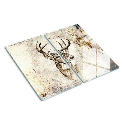 Deska kuchenna szklana Jeleń z antlerami