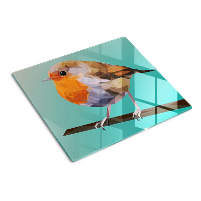 Szklana deska do krojenia Ptak w stylu low poly