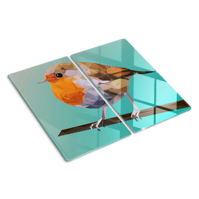 Szklana deska do krojenia Ptak w stylu low poly