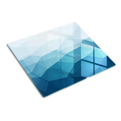 Szklana deska do krojenia Gradient niebieskich trójkątów