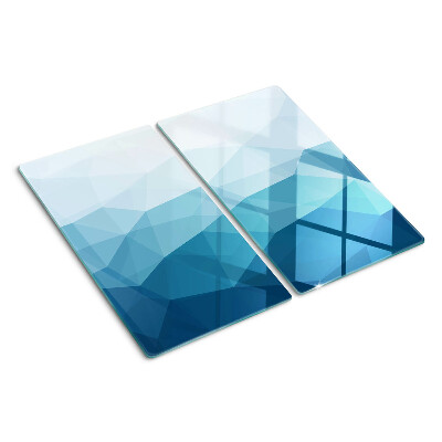 Szklana deska do krojenia Gradient niebieskich trójkątów
