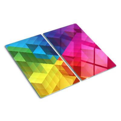 Szklana deska do krojenia Kolorowa geometria w trójkątach