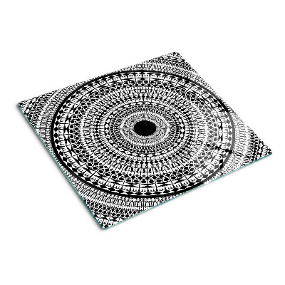 Szklana deska kuchenna Mandala w odcieniach czerni i bieli