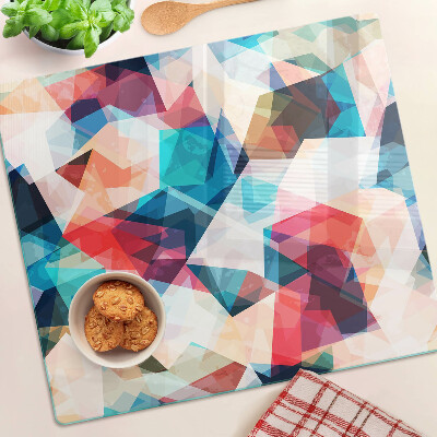 Szklana deska kuchenna Abstrakcyjne geometrie w pastelowych kolorach