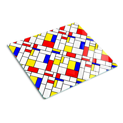 Szklana deska do krojenia Geometria w stylu Mondriana