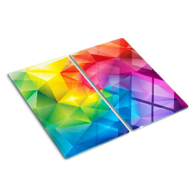 Szklana deska do krojenia Kolorowa geometria w odcieniach tęczy