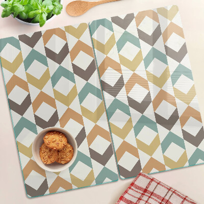 Szklana deska kuchenna Geometria w pastelowych kolorach