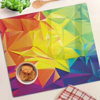 Szklana deska do krojenia Geometria kolorowa