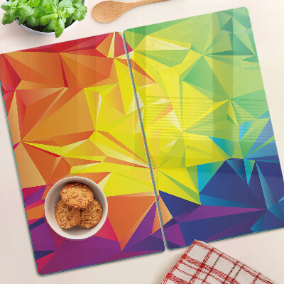 Szklana deska do krojenia Geometria kolorowa
