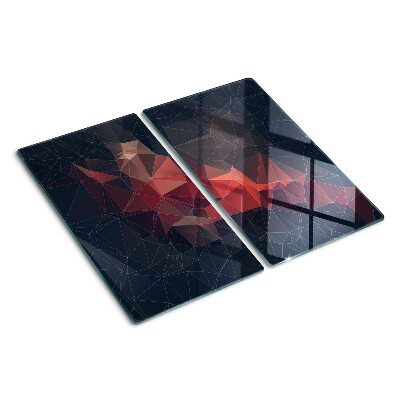 Deska kuchenna szklana Abstrakcyjna geometria w odcieniach czerwieni