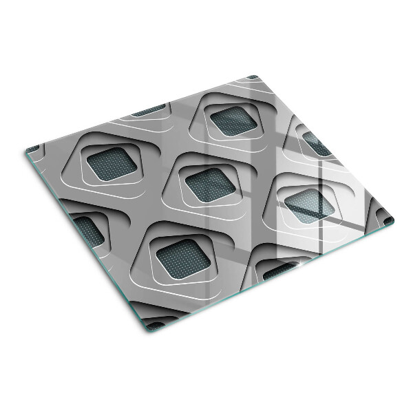 Szklana deska kuchenna Geometryczne wzory w odcieniach szarości