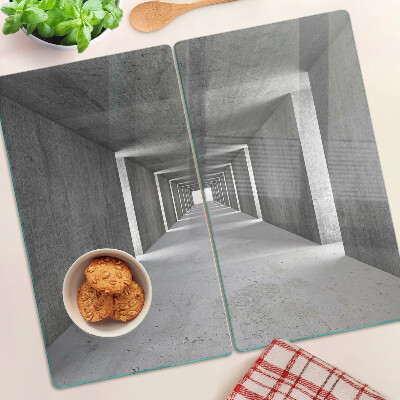 Deska kuchenna szklana Architektoniczny tunel w odcieniach szarości