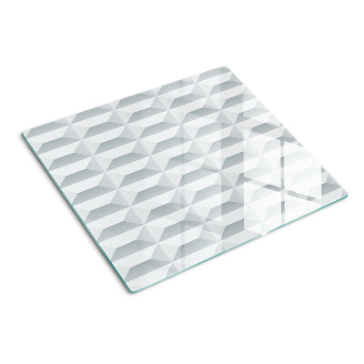 Szklana deska kuchenna Geometria sześcianów 3D