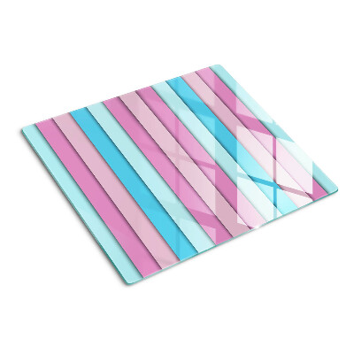 Szklana deska kuchenna Geometria w pastelowych kolorach