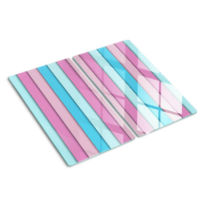 Szklana deska kuchenna Geometria w pastelowych kolorach