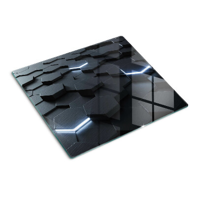 Deska kuchenna szklana Hexagonalny wzór z efektem 3D
