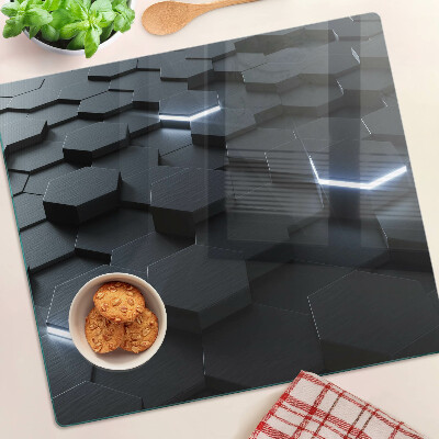 Deska kuchenna szklana Hexagonalny wzór z efektem 3D