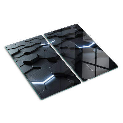 Deska kuchenna szklana Hexagonalny wzór z efektem 3D