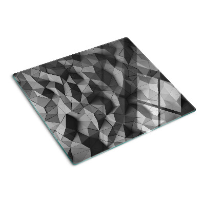 Szklana deska do krojenia Abstrakcyjny wzór geometryczny w odcieniach szarości