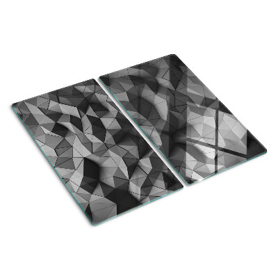 Szklana deska do krojenia Abstrakcyjny wzór geometryczny w odcieniach szarości