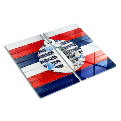 Szklana deska kuchenna Kotwica na tle pasów